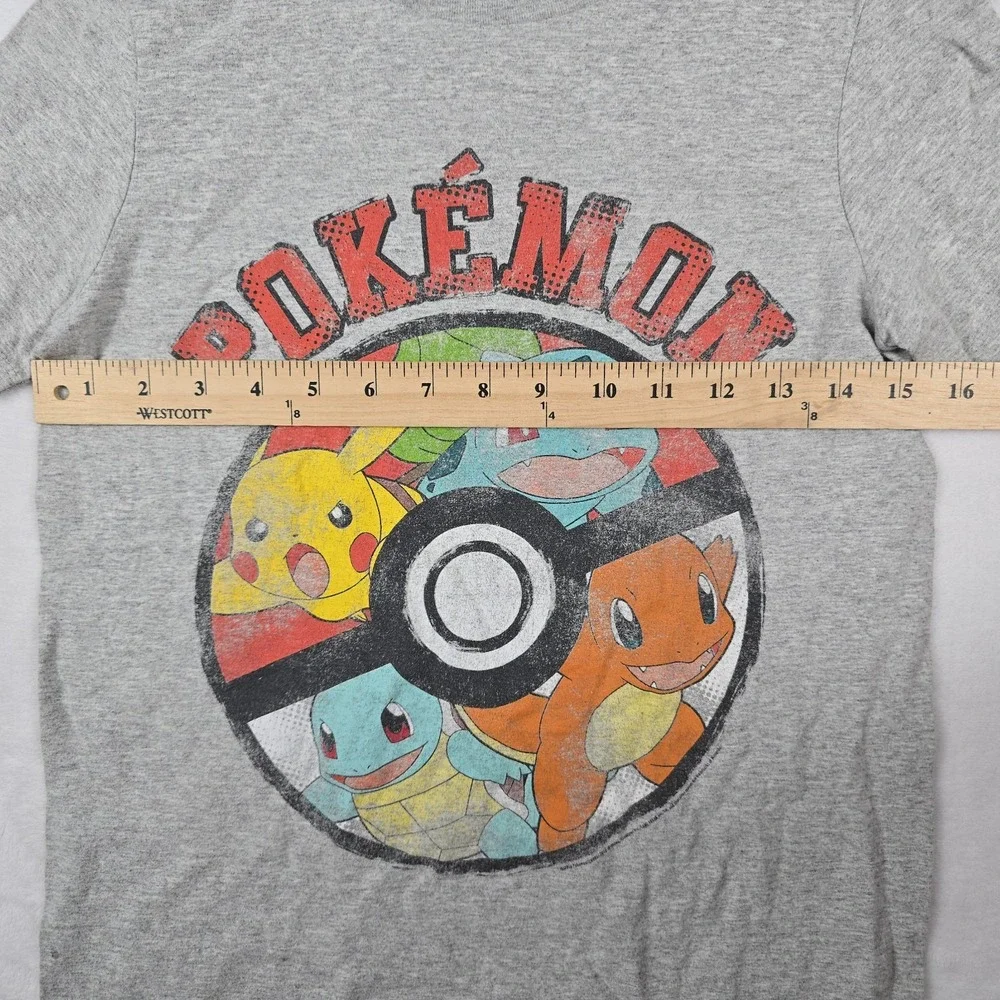 Old Navy Collectabilitees Pokemon Kids‎ Size Large Gray Distressed Logo